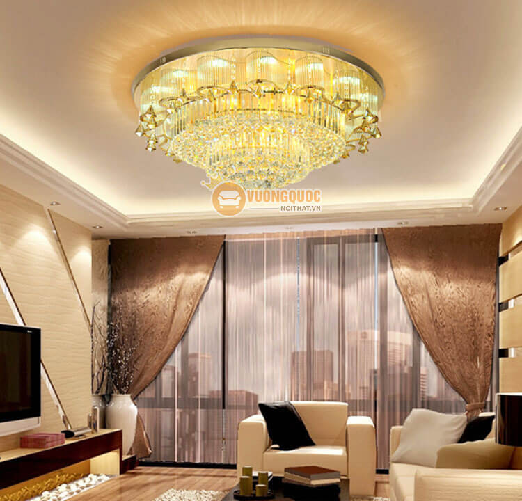 Đèn ốp trần pha lê cao cấp kiểu dáng sang trọng CM206-4